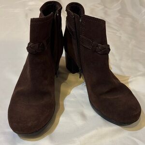 Clarks Dark Brown Ankle Booties